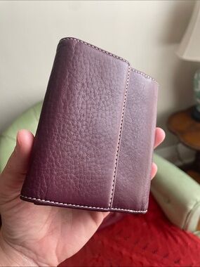 Levenger Leather Wallet in Deep Plum